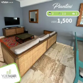 Alquiler de maravilloso apartamento amueblado en piantini