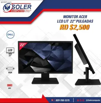 Especial de monitores acer de 22 pulgadas lcd  vga dvi  con garantías