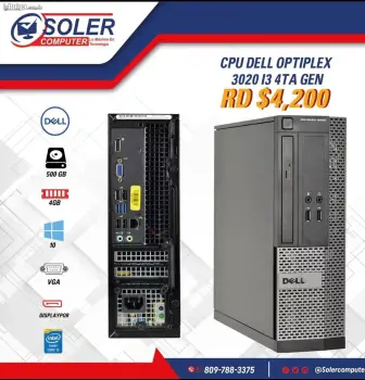 Especial de computadora cpu  dell optiplex 3020 procesador intel core