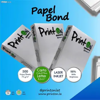 Oferta caja papel printon bond carta premium 10 resmas