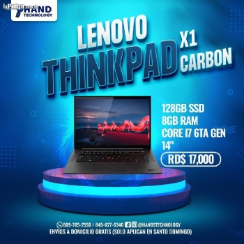 Lenovo thinkpad x1  carbon intel core i7 6ta generación 8gb 128gb 14