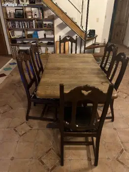 Juego de comedor con 6 sillas en la romana