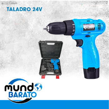 Taladro 12v inalambrico recargable 2 pilas 30 piezas destornillador