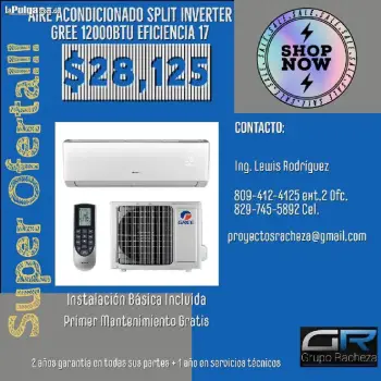 Aire acondicionado split inverter gree 12kbtu eficiencia 17 instalado