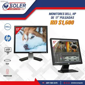 Especial de monitores de 17 pulgadas  hp acer dell