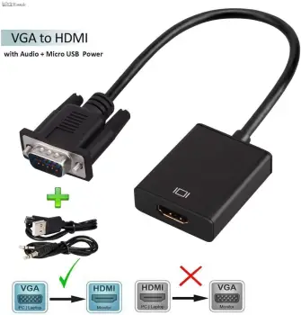 Adaptador de vga a hdmi con audio