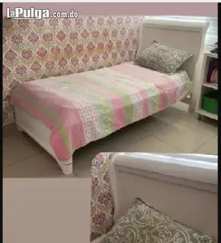 Cama twin blanca con colchon incluido