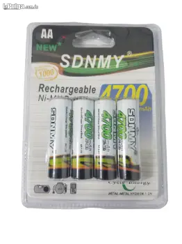 Pilas baterias doble a aa 4 unidades de 4700mah