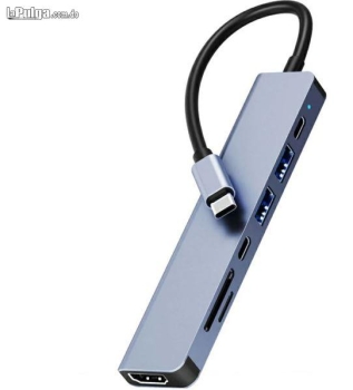 Adaptador tipo c- usb c 7 en 1 a con conector hdmi