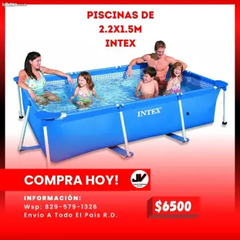 Piscinas rectangular familiar 2.2x1.5 m intex