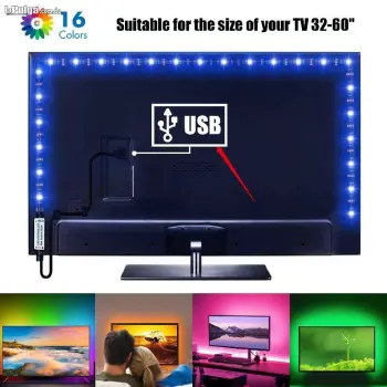 Tiras led rgb usb de 2 metros ideal para tv