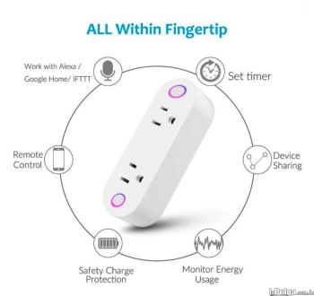 Enchufe inteligente conector plug wifi 2 en 1 para alexa