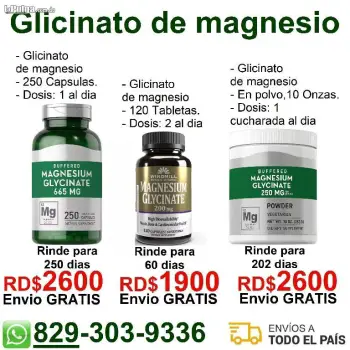 Glicinato de magnesio disponible zona oriental y miraflores