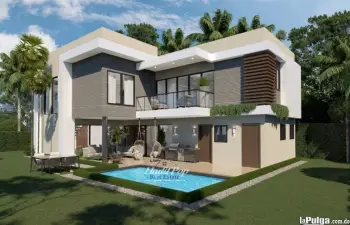 De venta espaciosa y moderna casa en residencial. puerto plata