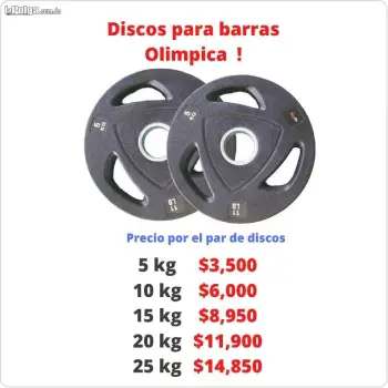 Discos para barras olimpica