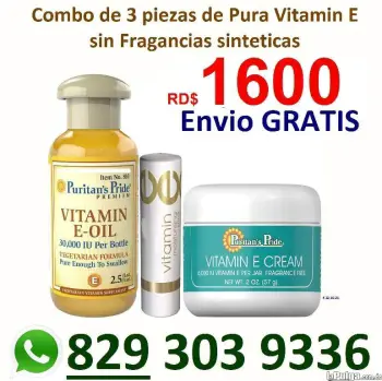 Vitamin e pura liquida crema y barra importada en republica dominicana