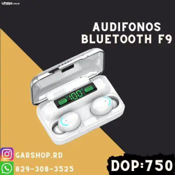 Audífonos bluetooth f9 blancos