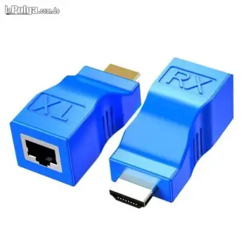 Extensor hdmi a rj45 30 mts color azul lan ethernet port 4k hdmi netwo