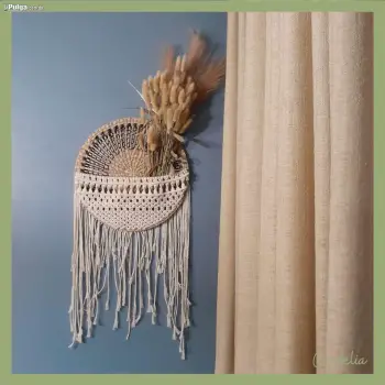 Plato decorativo en macramé para pared