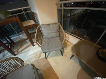 Juego mueble terraza 1 sofa doble y 2 butacas