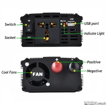 Convertidor de voltaje 12v a 110v power inverter
