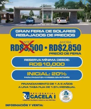 Solares disponibles en san cristobal