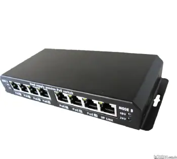 Switch poe con 7 salida poe 10 100 modo a y b