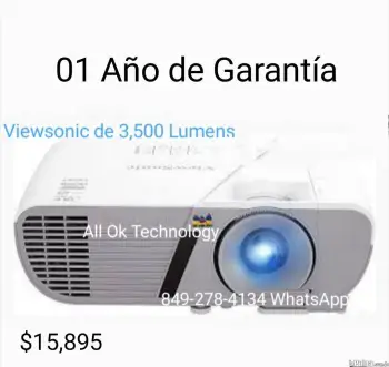 Proyectores con 3500 lumens y 01 año de garantía hdmi svga usb re