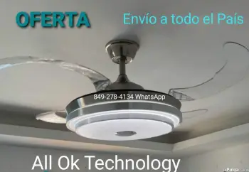 Super especial abanicos lámparas de led y bluetooth con control remot