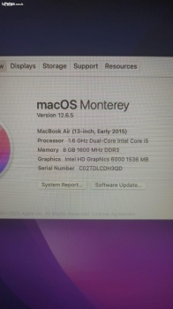 Macbook air 2015 de 13 i5 1.6ghz 8gb 128gb ssd