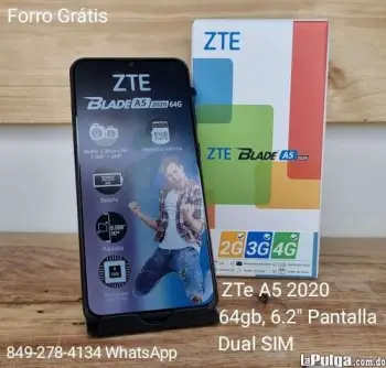 Celulares zte a5 2020 6.2 pantalla 64gb dual sim forro completos