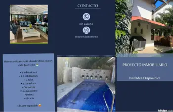 Hermosa villa de venta ubicada metro country club juan dolio