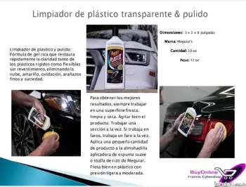 Limpiador de plastico transparentes  pulido