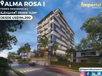 Apartamento en sector sde - alma rosa 3 habitaciones 2 parqueos