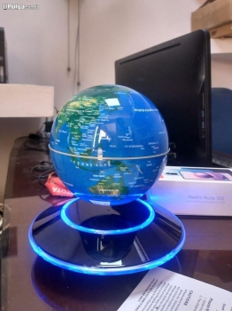 Globo giratorio flotante de levitación magnética con mapa mundial de