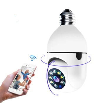 Camara de seguridad wifi hd 1080p tipo bombilla microfono