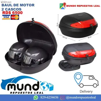 Baul de motor 2 cascos cajuela maletin