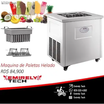 Maquina de paletas helado de fruta piruleta heladeria acero inoxidable