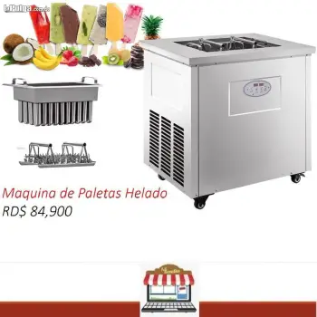 Maquina de paletas helado de fruta piruletas heladeria heladera acero