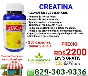 Creatina en cápsulas tabletas vitaminas pastillas minerales