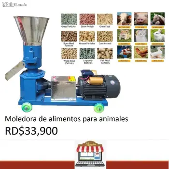 Maquina procesadora moledora de alimentos para animales conejo gallina