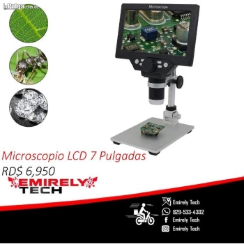 Microscopio usb digital con pantalla 7 pulgadas 1200x hd con soporte