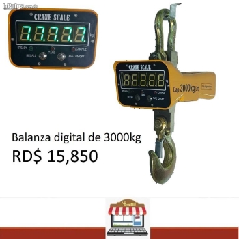 Balanza digital escala 3000kg peso gancho colgante báscula mini de gr