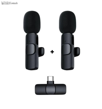 Microfono de solapa inalambrico para iphone doble