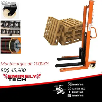 Montacargas grua guinche elevadora manual hidráulica de 1000kg