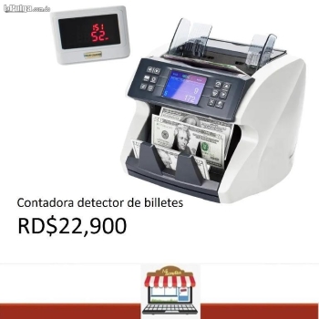Maquina contadora detector de billetes dolar peso euro moneda identifi
