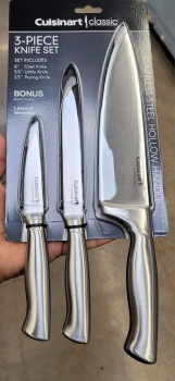 Set de cuchillos cuisinart de acero inoxidable.