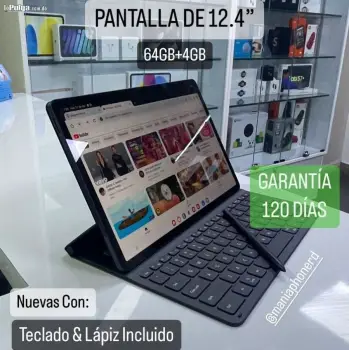 Samsung tab s7 fe 12.4 con lapiz y teclado de 64gb