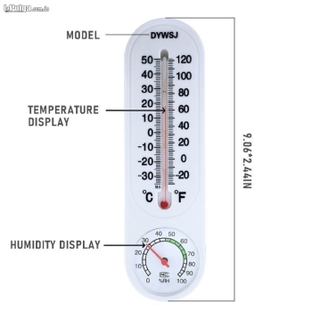 Termomotro analogo humedad y temperatura