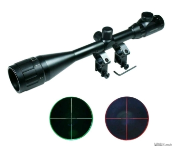 Rifle mira telescopica 6-24x50 iluminada rojo y verde